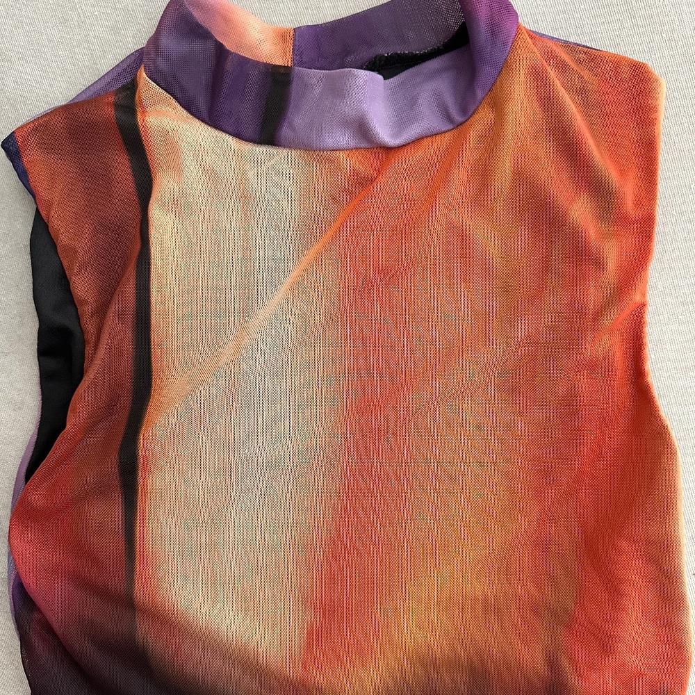 Boohoo purple and orange top